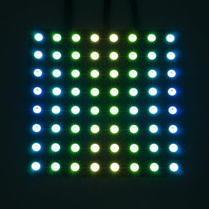BTF-LIGHTING WS2812B ECO RGB Alloy Wires 5050SMD Individual Addressable 8X8 256 Pixels LED Matrix Panel Flexible FPCB Full Color Works with WLED,SP802E,etc Controllers Image Video Text Display DC5V