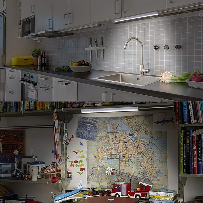 DWEPTU Kitchen Lights Closet Lights LED Light Bar Under Counter Light Fixtures with USB Powered LED Light Bar for Room Under Counter Lighting Work Tables Student Dormitory
