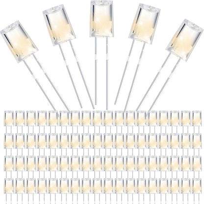 Mudder 400 Pcs Valentines LED 5mm String Lights Mini Replacement Bulb Energy Efficient LED Wire Light Set Connectable Home Decor Bulb for Festival Patio Garden Christmas Wedding Holiday(Warm White)