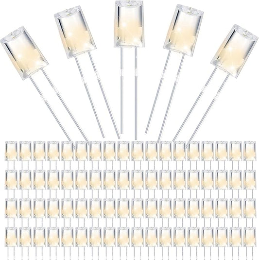 Mudder 400 Pcs Valentines LED 5mm String Lights Mini Replacement Bulb Energy Efficient LED Wire Light Set Connectable Home Decor Bulb for Festival Patio Garden Christmas Wedding Holiday(Warm White)