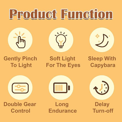Anywin Cute Capybara Gifts, Capybara Lamp, Squishy Animal Night Light with Timer & Dimmer for Bedroom Decor, Silicone Rechargeable Bedside Light for Kids Boys Girls Women Baby Toddler Teens Gifts