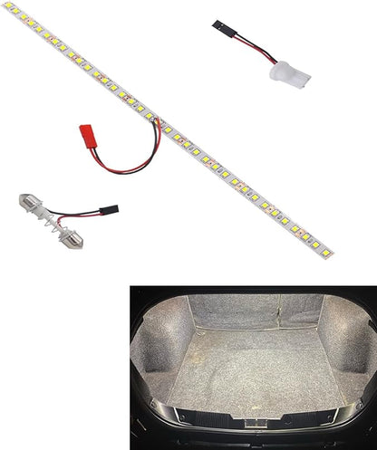 BMTxms LED Strip Light for Car Interior，12" 2835 SMD LED Trunk Light Super Brightness Cool White Universal fit for Car Trunk Cargo Area