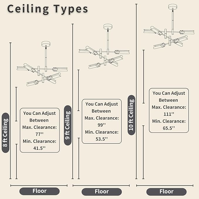 Modern Living room Dining room Sputnik Chandelier, Bedroom Hallway Light Fixtures, Pendant Lights Kitchen Island, Hanging Lights Ceiling Light Farmhouse Kitchen Decor Fixture Lamparas (Black & Gold-6)