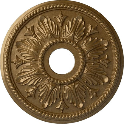 Ekena Millwork CM18ED1PAS Edinburgh Ceiling Medallion, Pale Gold
