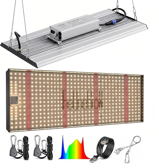MA2000 LED Grow Lights for Seed Starting Vegetables Bloom, 200W Dimmable Daisy Chain, Grow Lights for Indoor Plants Full Spectrum for 2x4/4x4ft Coverage, Grow Tent, High Yield Cultivation
