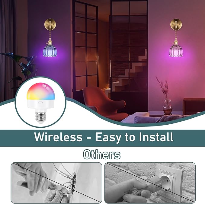 Battery Operated Wall Sconce, Indoor not Hardwired Wall Sconces Deep Green Glass Lampshade with RGB Dimmable, Wall Sconces Set of Two with Remote, Vintage Wall Lamp, for Bedroom Living Room