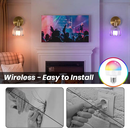 Battery Operated Wall Sconce, Vintage Wall Sconce with Transparent Tulip Glass Lampshade Rechargeable Battery Powered Wall Light with Remote Control for Bedroom,Living Room, Hallway, Aisle