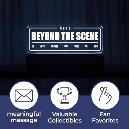 BTS Night Light, Beyond The Scene Lamp, Kpop Merchandise, Korean Idol Lamp for Army, 7RGB Color, Dimmer, 8.3 x 4.2 x 1.7
