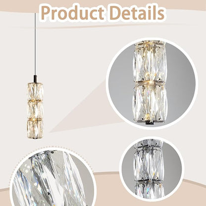 ykolupty Modern Pendant Lighting 1-Light Chandelier Black Pendant Light Indoor Hanging Light Fixture for Kithchen Island Dinning Room Bedroom