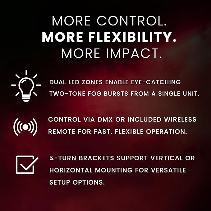 CHAUVET DJ – Geyser P7 Vertical Burst System | Pyrotechnic Style Output Without Fire Or CO2 | Dual LED Zones With RGBA UV Mixing | DMX & Wireless Remote Operation | Flexible Mounting Options