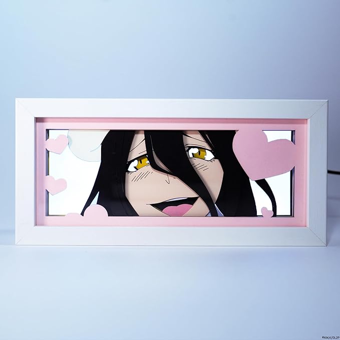 Overlord - Albedo Light Box – Anime Lamp Figure Night Light, 16 Color RGB LED – 3D Anime Room Décor Gift for Otaku