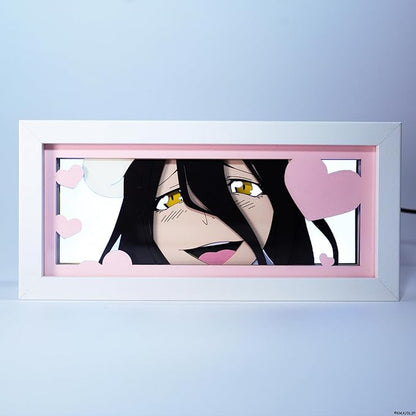 Overlord - Albedo Light Box – Anime Lamp Figure Night Light, 16 Color RGB LED – 3D Anime Room Décor Gift for Otaku