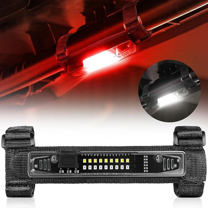 UTV Dome Light Universal Roll Bar Mount LED Interior Light Utility Roll Cage Courtesy Lights for UTV Polaris RZR ATV Can-Am Kawasaki Trucks Car Off Road Golf Cart - Red/White