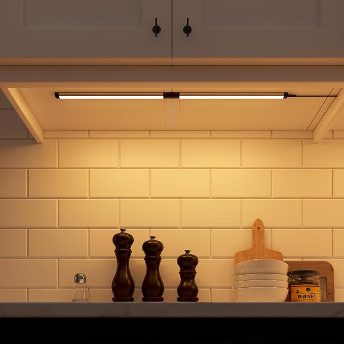 GETINLIGHT 12-inch Plug-in LED Under Counter Lights for Kitchen, Soft White 3000K, Pack of 3, IN-0110-23-SN