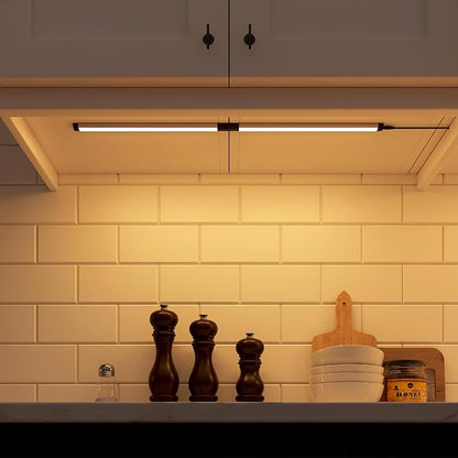 GETINLIGHT 12-inch Plug-in LED Under Counter Lights for Kitchen, Soft White 3000K, Pack of 3, IN-0110-23-SN