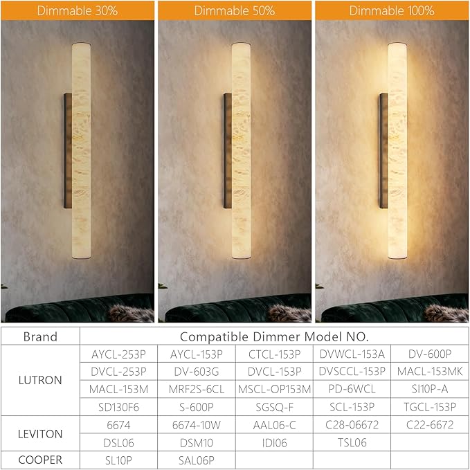 LMQNINE Natural Alabaster Wall Sconces Spanish Marble Wall Light Cylinder Modern Black LED Sconce for Living Room Bedroom Bathroom Stairs（L-1Pack）