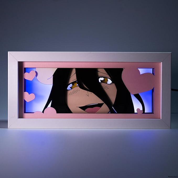 Overlord - Albedo Light Box – Anime Lamp Figure Night Light, 16 Color RGB LED – 3D Anime Room Décor Gift for Otaku