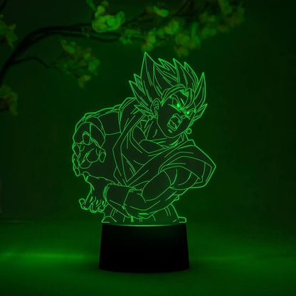 Otaku Lamps Super Saiyan God Super Saiyan Vegito Dragon Ball Super – Anime Lamp Figure Night Light, 16 Color RGB LED – Remote, 3D Anime Room Décor Gift for Otaku