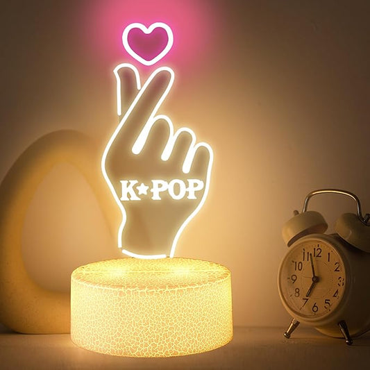 K-pop Decorative Night Light, Kpop Merchandise Gift Girl Idol Theme Singing Creative LED Night Light, Perfect as a K-pop Fan Gift or Holiday Present