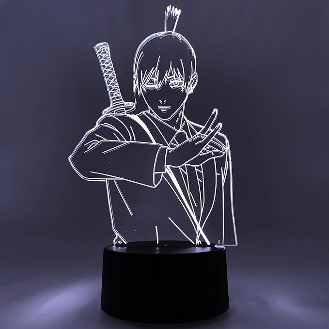 Otaku Lamps AKI Chainsaw Man – Anime Lamp Figure Night Light, 16 Color RGB LED – 3D Anime Room Décor Gift for Otaku