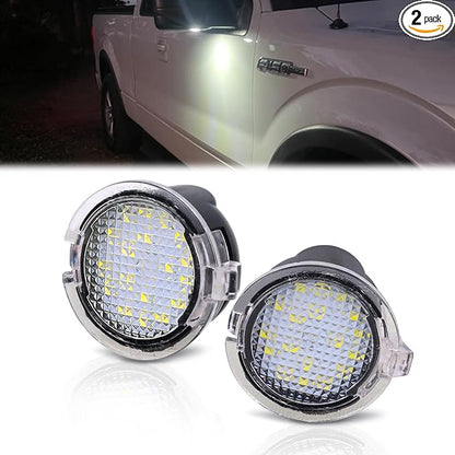 Nilight 2PCS LED Side Mirror Puddle Lights Compatible with Ford F-150 Explorer Edge Fusion Expedition Taurus X Ranger Flex Mustang Lincoln Navigator MKX Mercury Sable (2003-2024),6000K White