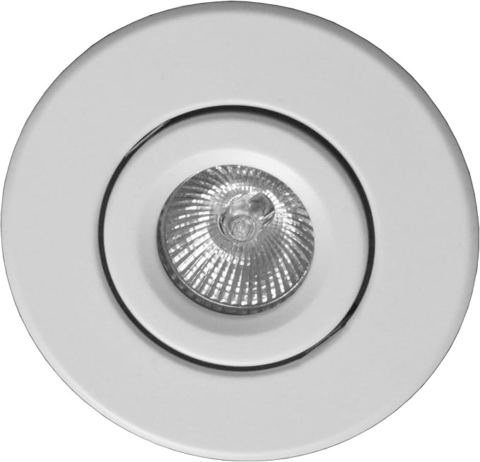NICOR Lighting 4 inch White Recessed Gimbal Trim for MR16 Bulb (14558WH) - (Bulb Not Included)