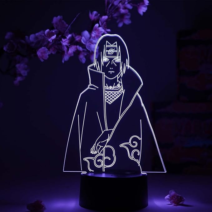 Otaku Lamps Itachi Uchiha Naruto – Anime Night Light, 16 Color RGB LED – Gift for Otaku