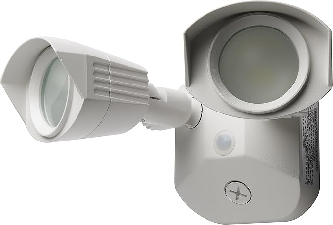 Nuvo 65/210 LED Dual-Head Security Light, 3000K, White