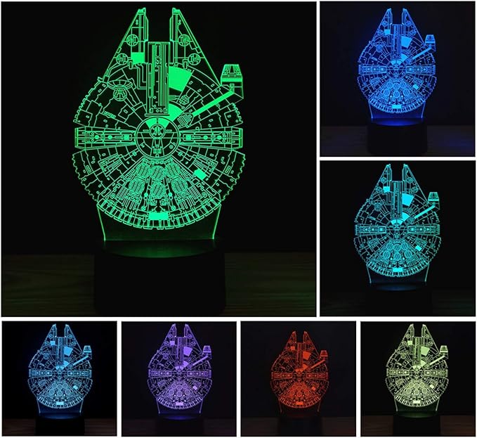 3D Illusion Platform Night Lights Touch Switch 7 Color Change USB Power LED Desk Lamp for Home Decorations or Holiday Gifts