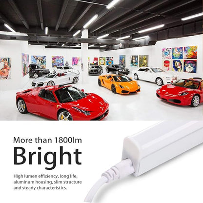 (8 Pack LED T5 3FT Tube Light Fixture, 15W, 1800lm, 6500K, 3 Foot Linkable LED Shop Light Tube, Ceiling, Workshop, Corded Electric with Built-in ON/Off Switch