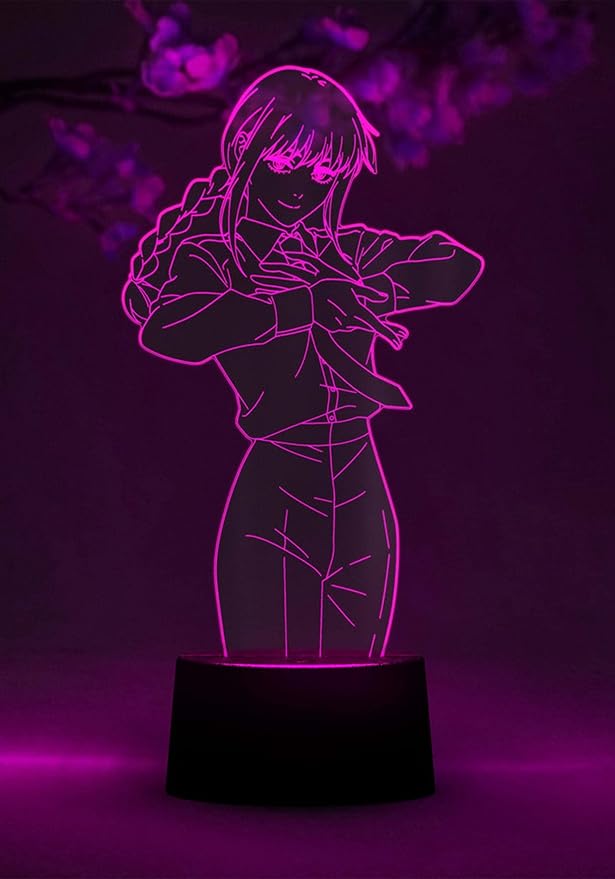 Otaku Lamps Makima Chainsaw Man – Anime Lamp Figure Night Light, 16 Color RGB LED – 3D Anime Room Décor Gift for Otaku
