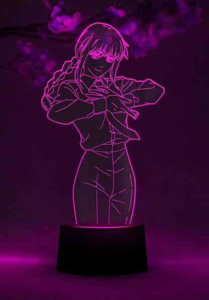Otaku Lamps Makima Chainsaw Man – Anime Lamp Figure Night Light, 16 Color RGB LED – 3D Anime Room Décor Gift for Otaku