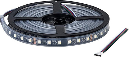 BTF-LIGHTING RGBW LED Strip Lights,UL Listed,5050 4 Colors in 1 RGB + 6000K-7000K Cool White,24V DC,16.4ft/5m 60LEDs/m 12mm Black PCB, IP67 Waterproof for Home Decoration(No Adapter or Controller)