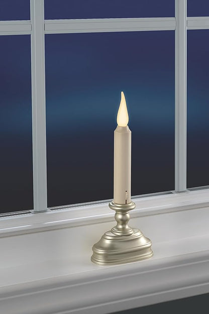Xodus Innovations FPC1620P-6 Battery Operated 9 Inch Window Candle New Dynamic 3 D Warm White Flicker Flame, with 3 Position Switch and Automatic On Timer