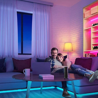 PSTAR Led Lights for Bedroom,32.8ft Music Sync Color Changing RGB led Strip Lights with Remote App Control Bluetooth LED Lights,USB-Powered,for Room TVs Computer Home Cinema Party Decorations