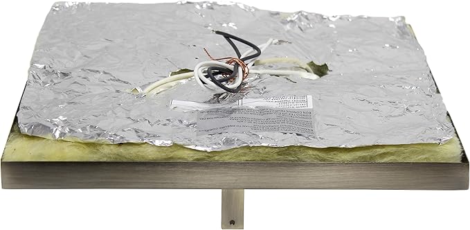Elegant Designs FM1004-ABS Elipse Crystal 12 Inch Modern Metal 2 Light Squared Ceiling Flush Mount Fixture, Antique Brass