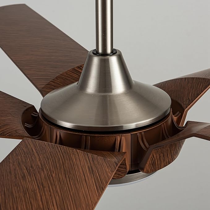 65" Gold Ceiling Fan with Light & Remote - Farmhouse Ceiling Fan with for Bedroom,High Airflow Quiet DC Motor 6-Speed Reversible Indoor/Outdoor