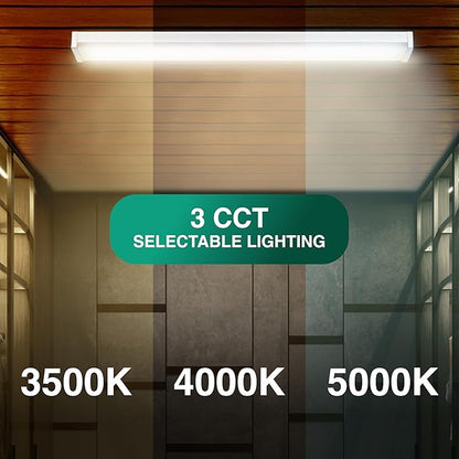 Sylvania 48" LED Prismatic Wrap Light, 32/40/48W, 3 CCT (3500/4000/5000K) Select, 4000/5000/6000 LMS, Linkable, White - 1 Pack (66739)