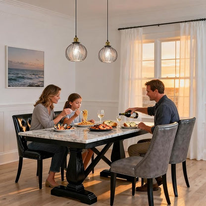 7.8in Vintage Pendant Light 1- Light Kitchen Sink Pendant Lights with Smoke Sray Hand Blown Glass Small Hanging Lamp for Kitchen Island Dining Room Bedroom Bathroom Hallway E26