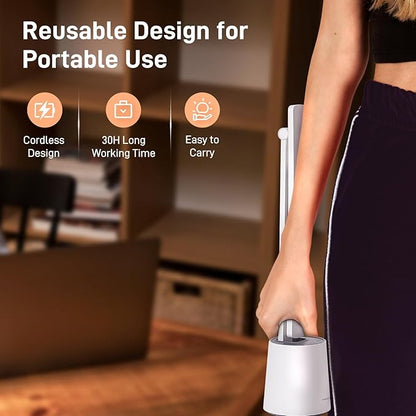 Pak LED Desk Lamp, Dimmable Eye-Caring Desk Light with 5 Color Modes & Brightness Levels, Portable Small Study Reading Table Lamp with Night Mode, Touch Control, Ideal for Home Office, Dorm, White