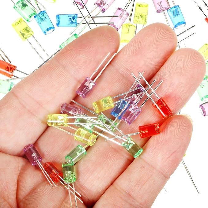 Mudder 180 Pcs Valentine LED 5mm String Light Mini Replacement Bulb Energy Efficient LED Halloween Wire Light Connectable Home Decor for Festival Patio Garden Christmas Wedding Holiday (Rainbow Color)