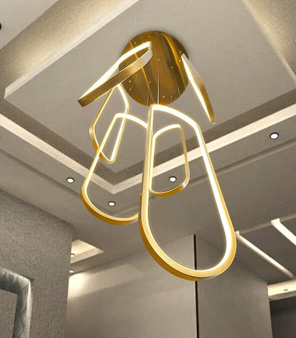 High Ceiling Long Chandelier for Staircase Modern LED Chandeliers for Dimmable Flush Mount High Villa Foyer 2700k-6000k