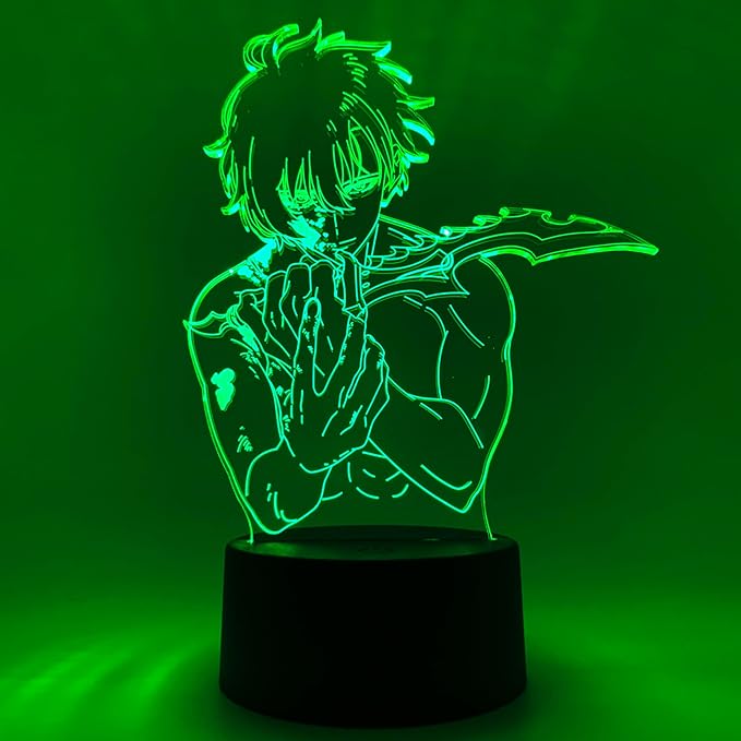 Otaku Lamps Sung Jinwoo Solo Leveling – Anime Lamp Figure Night Light, 16 Color RGB LED – 3D Anime Room Décor Gift for Otaku
