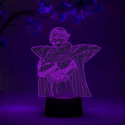 Otaku Lamps Piccolo Dragon Ball Super – Anime Lamp Figure Night Light, 16 Color RGB LED – Remote, 3D Anime Room Décor Gift for Otaku