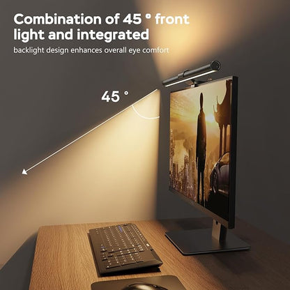 OOWOLF Monitor Light Bar with Remote, Ra95 Computer Monitor Lamp for Eye Caring, USB Reading Lamp Task Lamp, Dimmable Light Bar with Backlight, No Glare Space Saving Home Office 16.14" 1-Pack