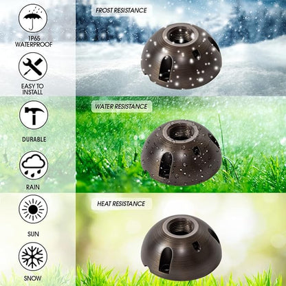 LED Lights Brass Mounting Plate 22 Heavy Duty Surface Flush Mount Low Voltage LED Light Outdoor Landscape Lighting Mushroom Security Garden Lights Home Patio Deck Pool