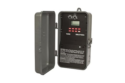 NSI DGLC100A-NC Series DGLC Lighting Control with Photo/Override Input Control Time Switch, Noryl Indoor/Outdoor NEMA 3R with Clear Lexan Cover, 120-277 VAC 50/60 Hz Input Supply, DPDT Output Contact