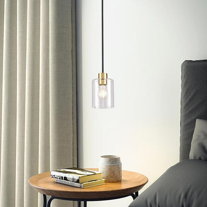 Black Brass Pendant Lights Kitchen Island - Clear Glass Brass Gold Pendant Light Fixture Multiple Stems Rods 3 Units 12 Inch 3 Units 4 Inch (3 Pack Black Brass Downrod)