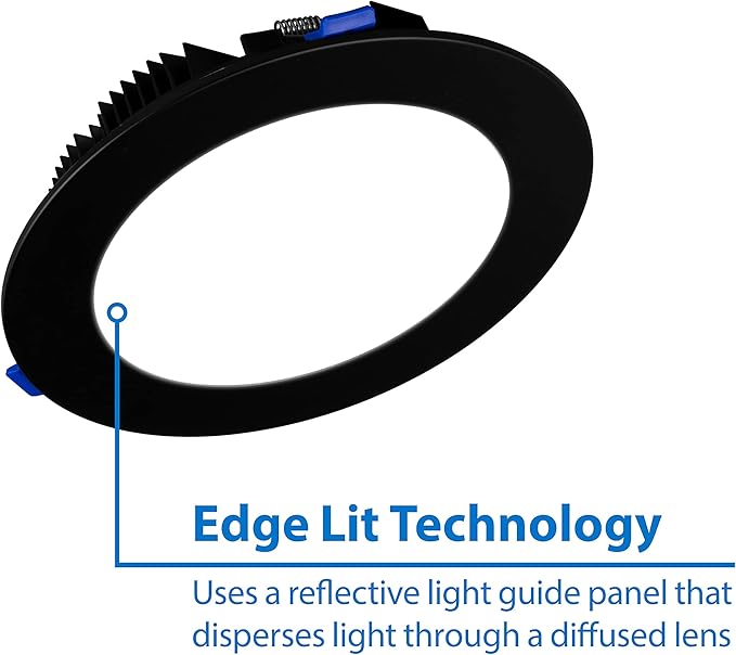 NICOR Lighting DLE821202KRDBK DLE Recessed Lighting Kit, 8, Black
