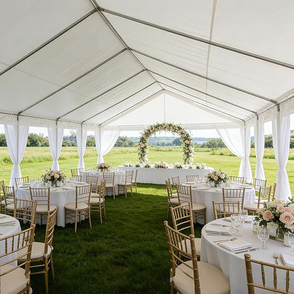 20x40 Party Tent Heavy Duty White Canopy Large Outdoor Event Shelter with Removable Sidewalls, Waterproof Gazebo for Wedding, Backyard, Parties